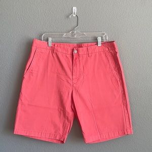 A pair of Bonobos shorts, size 35, coral red